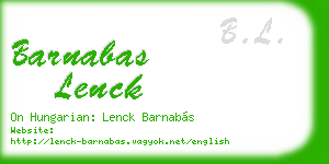 barnabas lenck business card